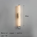 Axyaa Spanish Marble LED Wall Light - Gold/Black/Copper Sconce for Home, Hotel, or Office