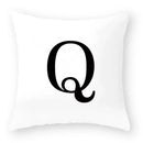 Axyaa Polyester Alphabet Cushion Cover 45X45cm for Home Sofa Decor