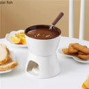 Axyaa Ceramic Chocolate Ice Cream Hotpot Stove - Creative Tableware for Cheese & Chocolate