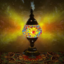 Axyaa Turkish Mosaic Table Lamp: Handcrafted Vintage Art Deco Bedside Light