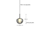 Axyaa Gray Glass LED Pendant Lights 5w Indoor Decor Modern Hanging Lamp