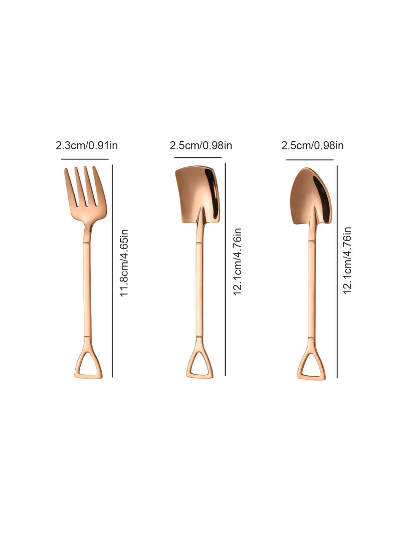 Axyaa Stainless Steel Dessert Scoop - Ice Cream Scoop Shovel Spoon Cake Watermelon