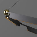 Axyaa Aluminum Chandelier: Modern Minimalist Designer Lighting Fixture for Dining & Living Room