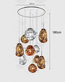 Axyaa Glass Pendant Light: Modern, LED, Creative Chandelier