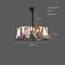 Axyaa Crystal Round LED Chandelier for Dining Room Bedroom Living Room