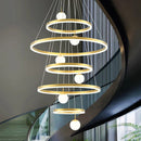 Axyaa Nordic Stair Chandelier Living Dining Room Lights Indoor Lighting