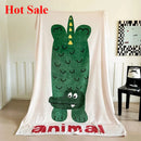Axyaa Cartoon Animal Milk Fleece Flannel Blanket - Large Version