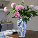Axyaa Blue and White Porcelain High-End Ceramic Vase | Large-Sized Home Décor