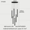 Axyaa Modern LED Tubular Pendant Chandelier for Living Room and Staircase