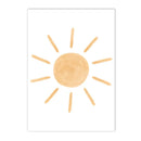 Nordic Rainbow Sun Wall Art Poster for Baby Kids Room by Axyaa
