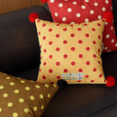 Axyaa Polka Dot Living Room Pillow Covers - Stylish Sofa & Office Decor - Headboard Backrest Pillow