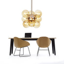 Axyaa Glass Bubble Chandelier Pendant Lamp for Living Room Dining Room Kitchen Island