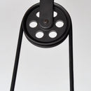 Axyaa Industrial Black Pendant Lights 3 Heads Pulley Hanging Lamp E27 Fixtures