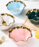 Axyaa Ceramic Vegetable Salad Bowl Fruit Plate Dessert Dried Fruit Basin