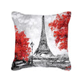 Red Geometric Pillow Case 45x45cm for Sofa, Car, Home Decor - Axyaa