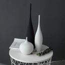 Axyaa Modern Minimalist Ceramic Vase Black White Handmade Art Decoration Living Room