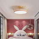 Axyaa Crown LED Ceiling Light - Gold Pink Metal Acrylic, Nordic Modern Style