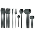Axyaa 24Pcs Green Gold Stainless Steel Dinnerware Set Cutlery Tableware Silverware