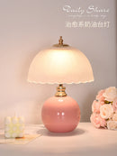 Axyaa Mushroom Glass Ceramic Bedside Lamp