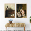 Moody Victorian Woman Portrait Wall Art Print by Axyaa