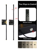 Axyaa LED Wall Sconce Lights 350° Touch Dimmable Rotatable Wall Lamps