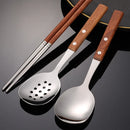 Axyaa Stainless Steel Wooden Handle Tableware Set