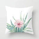 Axyaa Cactus Plants Pattern Cushion Cover Throw Pillow Decor Sofa Pillowcase