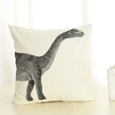 Axyaa Dinosaur Print Cotton Linen Pillowcase for Home Decor
