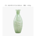 Axyaa Chinese Celadon Glass Vase: Song Dynasty Aesthetic, Perfect for Flowers, Orchid, Living Room