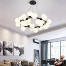 Axyaa Glass Ball LED Chandelier for Living Room Kitchen Island Decoration