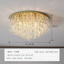 Axyaa Crystal Circle Ceiling Lamp Modern LED Chandelier Art Deco Lighting Fixtures