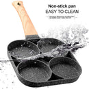 Axyaa Nonstick 4-Cup Pancake & Egg Frying Pan for Gas Stove and Induction Cooker