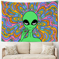 Axyaa Mushroom Skull Psychedelic Tapestry Sunshine Hippie Flowers Wall Tapestry