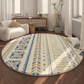 Axyaa Moroccan-Inspired Fluffy Round Rug for Cozy Home Decor