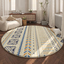 Axyaa Moroccan-Inspired Fluffy Round Rug for Cozy Home Decor