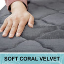 Axyaa Coral Velvet Bathroom Mat: Soft, Absorbent, Non-Slip, Machine Washable