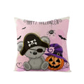 Axyaa Halloween Pillow Cover 45x45 - Pumpkin Owl Cat Spider Sofa Cushion Decor