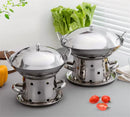Axya Stainless Steel Alcohol Stove Hot Pot for Outdoors and Camping
