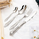Axyaa 24-Piece Gold Plated Cutlery Set Stainless Steel Western Tableware