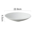 Axyaa Round Ceramic Dinner Plates Set Solid Color Restaurant Tableware