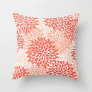 Axyaa Red Yellow Blue Floral Geometric Pillowcase 45*45cm