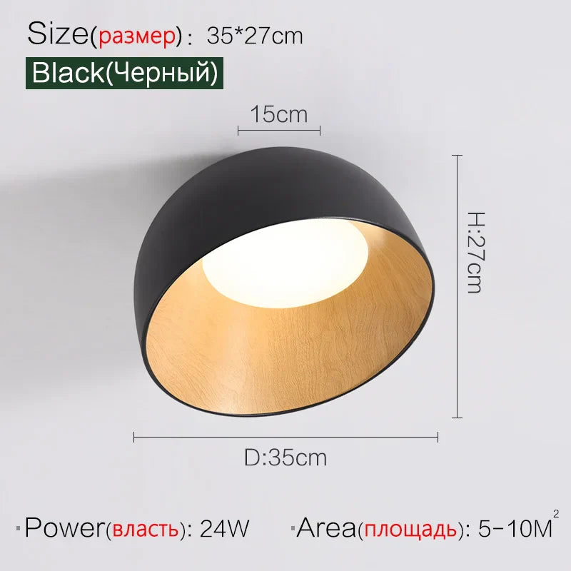 Axyaa Wood Grain Ceiling Study Lamp