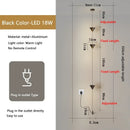 Axyaa Cone Design Hanging Cable Floor Lamp - Modern Minimalist Black & White Art Decor