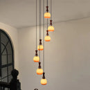 Axyaa Crystal Chandelier Pendant Light for Modern Home Decoration and Stair Lighting
