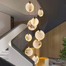 Axyaa Nordic Stair Chandelier Living Room Bedroom Dining Pendant Ceiling Light