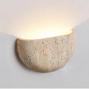 Axyaa Vintage Wabi Sabi LED Wall Lamp Yellow Travertine Living Room Lights