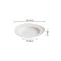 Axyaa Solid Color Hammer Pattern Deep Plate Salad Soup Pasta Plates