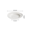 Axyaa Solid Color Hammer Pattern Deep Plate Salad Soup Pasta Plates
