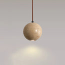 Axyaa Circular Yellow Stone Droplight LED Pendant Light