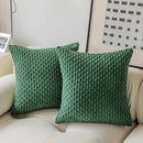 Axyaa Corduroy Chain Pattern Cushion Cover - Soft Fluffy Pillow Case for Home Decor